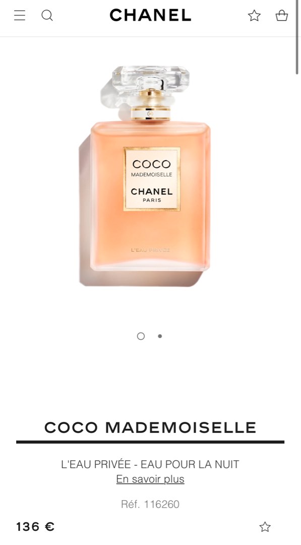 Chanel perfume 香水COCO MADEMOISELLE L'EAU PRIVÉE - EAU POUR LA NUIT 100ml,  美容＆化妝品, 健康及美容- 香水＆香體噴霧- Carousell