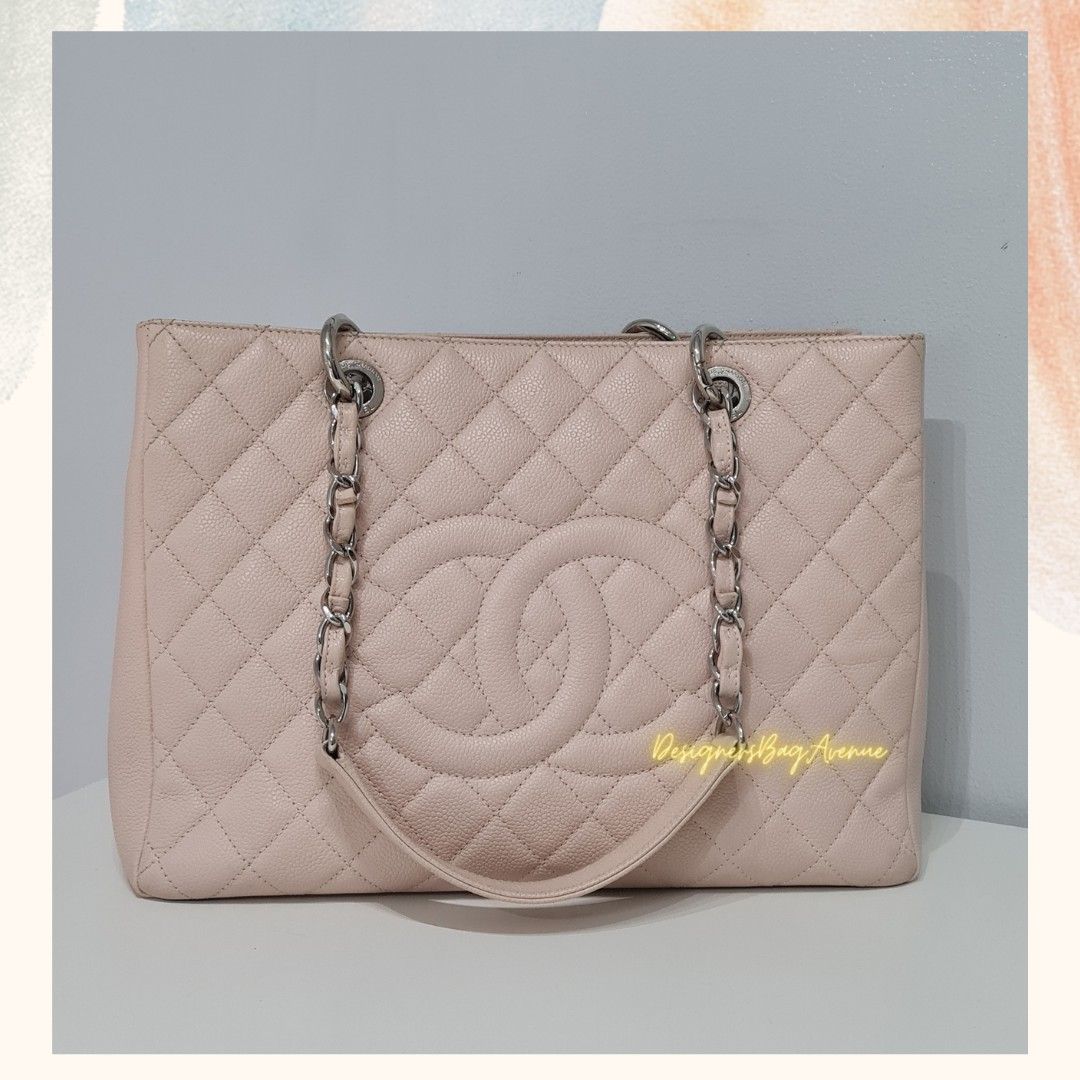 CHANEL Caviar Grand Shopping Tote GST Light Pink 95201