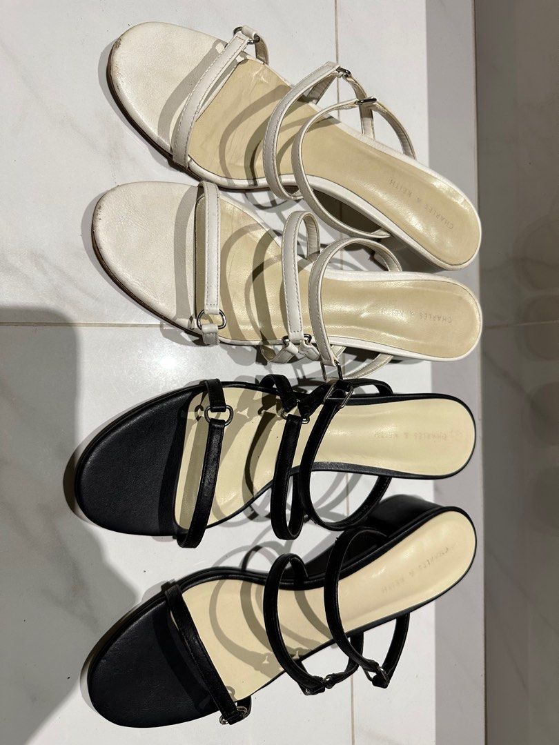 Charles and keith white sandals shop