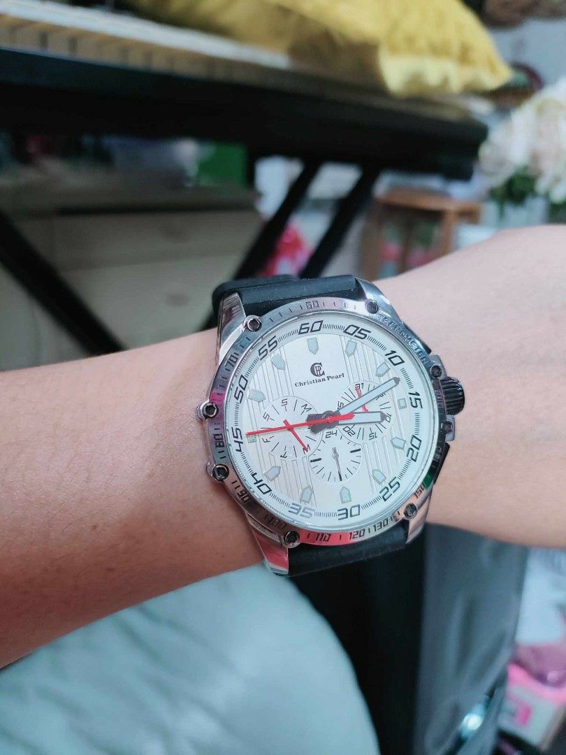 Christian pearl top watch