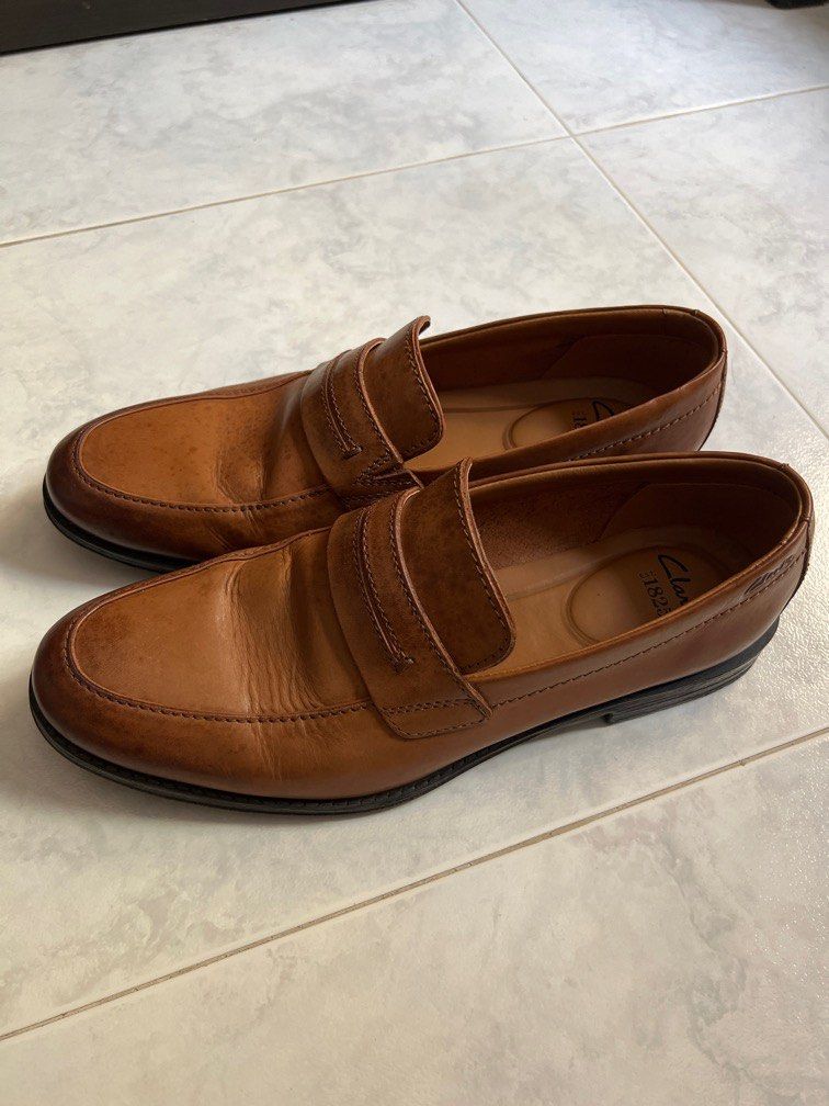Clarks Hawkley Free Tan Loafer US10, Men display picture 3