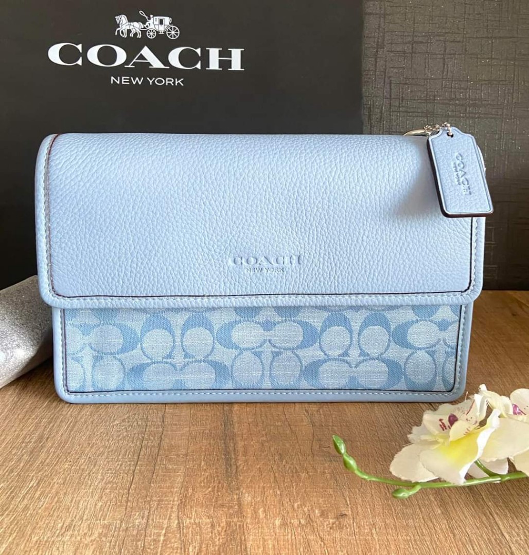 Coach CH828 Turner Flap Crossbody Bag In Signature Chambray, Men's ...
