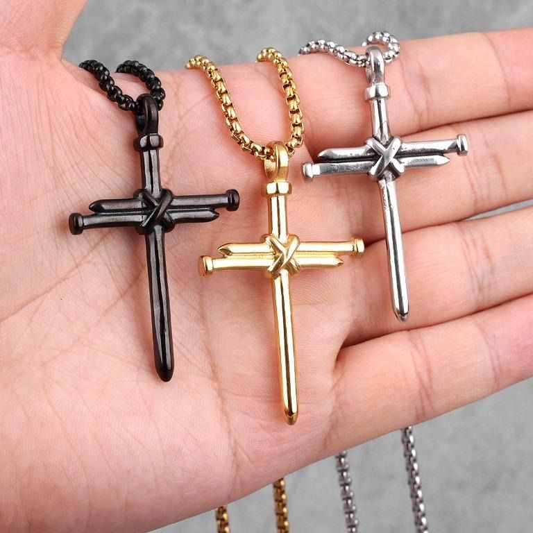 Mens chain and cross necklace online