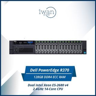 Dell PowerEdge R730 Rack Server with Dual Intel Xeon E5-2680 v4 2.4GHz 14-Core CPU, 128GB DDR4 ECC RAM