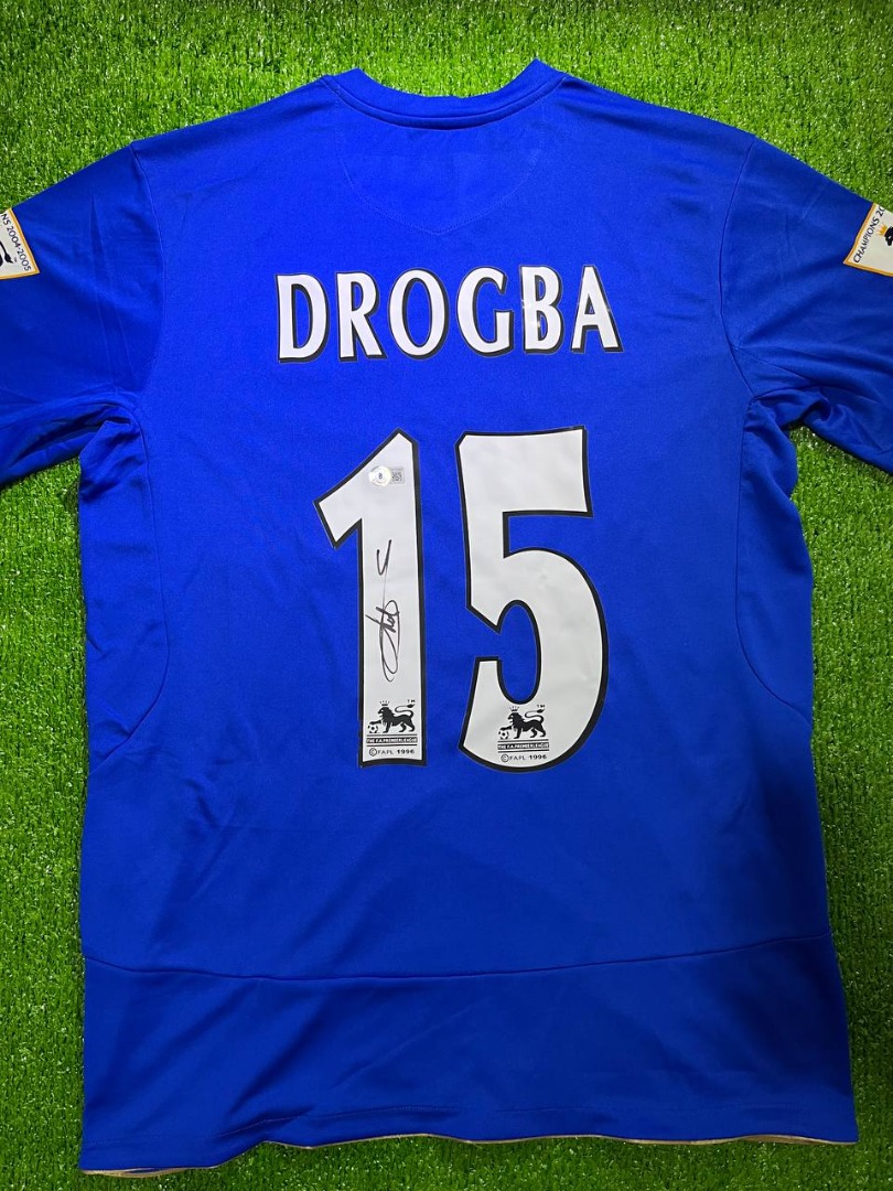 DIDIER DROGBA AUTHENTIC CERTIFIED AUTOGRAPH Signed Chelsea FC Jersey ...