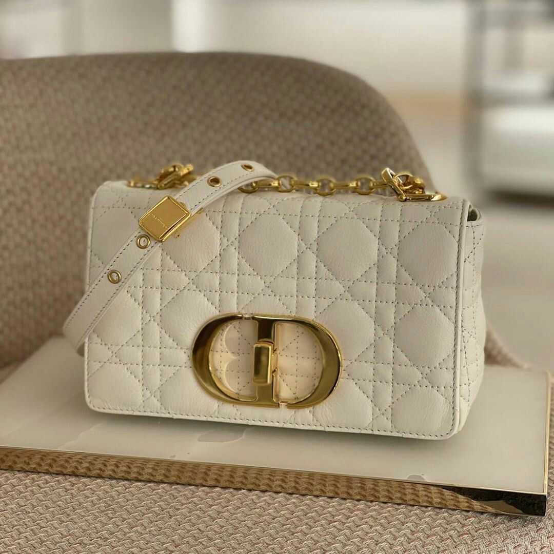 Dior Caro Bag in White Small BNIB Luxury Bags Wallets on Carousell