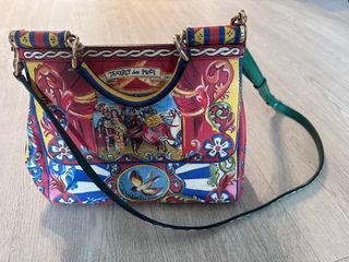 Dolce & Gabbana Tote Shoulder Bag SICILY with DG Family Motive Rose