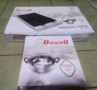 DOWELL IC-18V Double Hob Induction Cooker with Free Cooking Pot E-Tronix