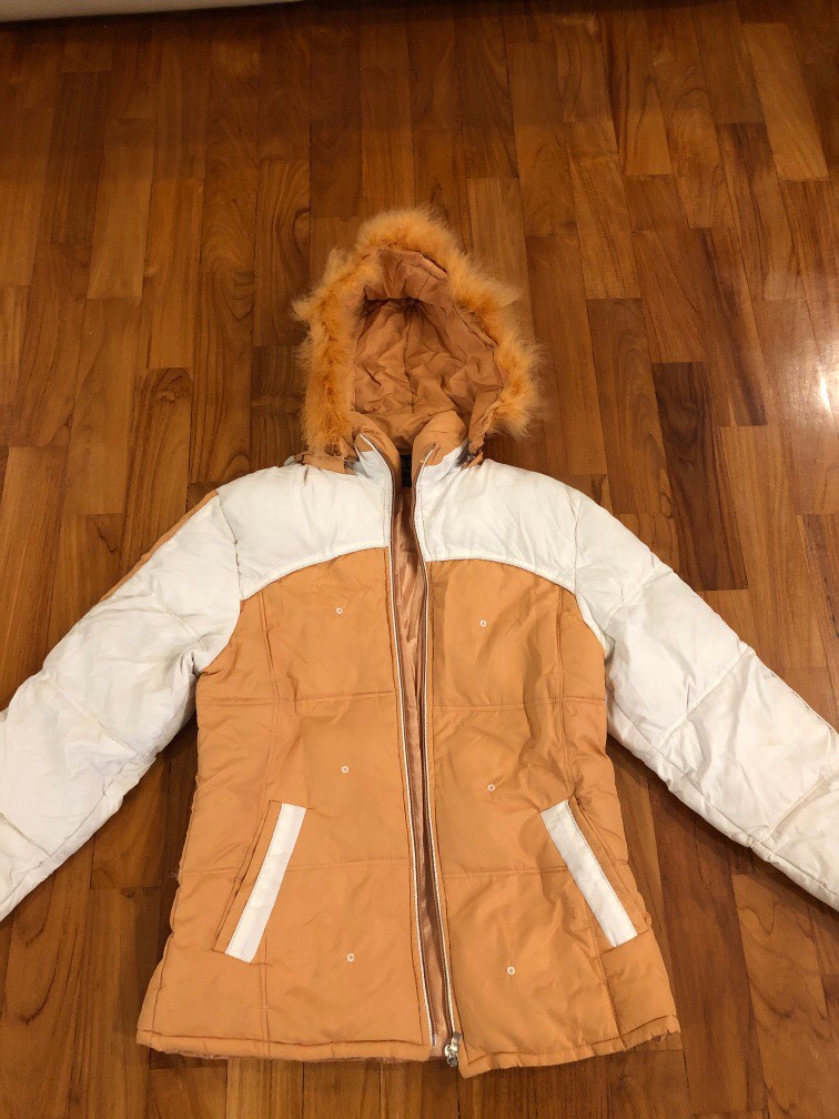 Down jacket with fur hot sale