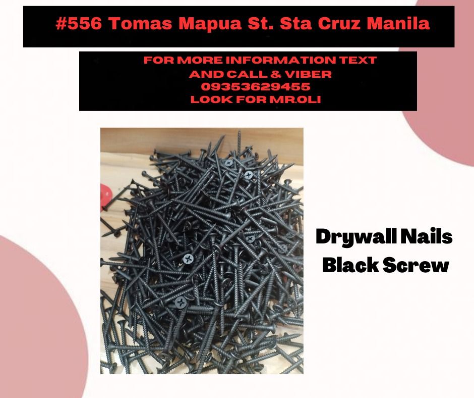 Drywall Nails ( Black Screw ) on Carousell