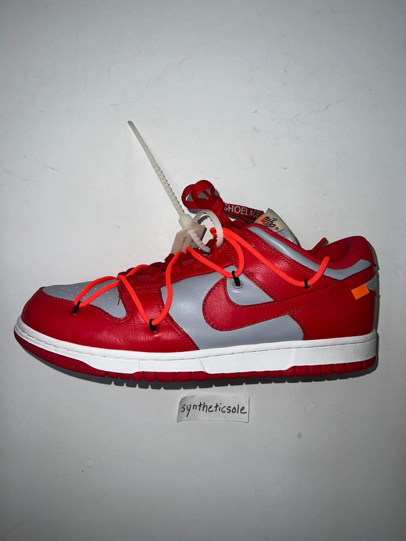 Dunk low x off-white university red discount