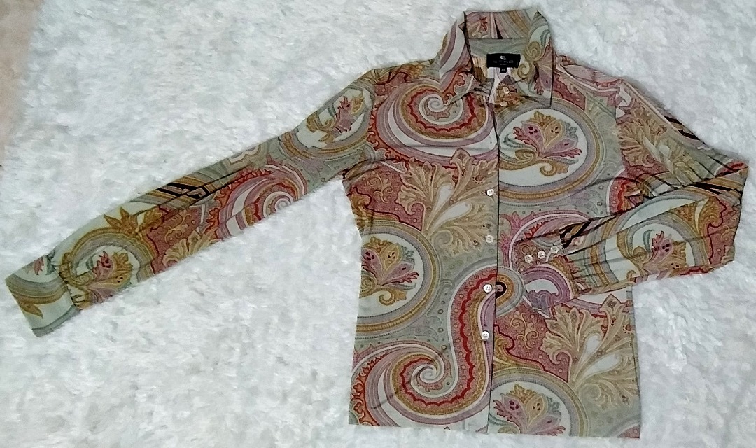 Etro Milano Women's Shirt Luxury Brand Kemeja batik wanita ETRO
