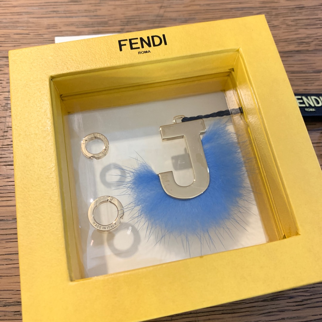 Fendi Alphabet 'J' Fur Bag Charm