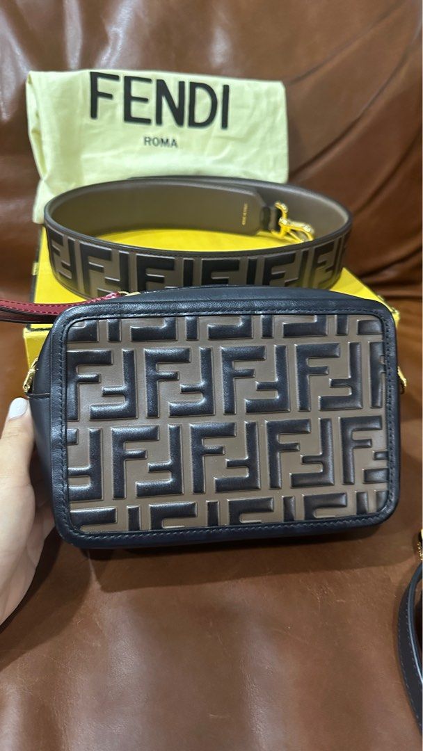 Fendi camera bag with Fendi leather strap