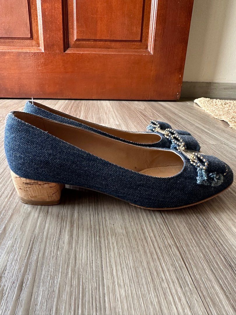 Ferragamo denim shoes clearance