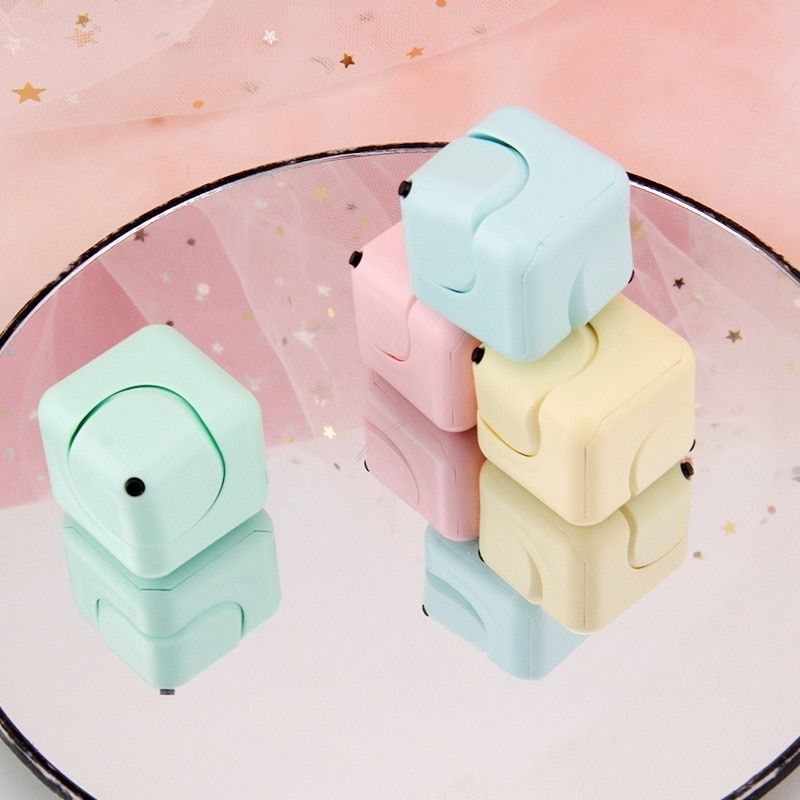 Fidget Spinner Metal Magic Cubes Fingertip Toys Desktop Square Spinning ...