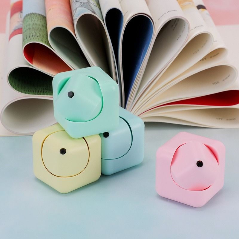 Fidget Spinner Metal Magic Cubes Fingertip Toys Desktop Square Spinning ...