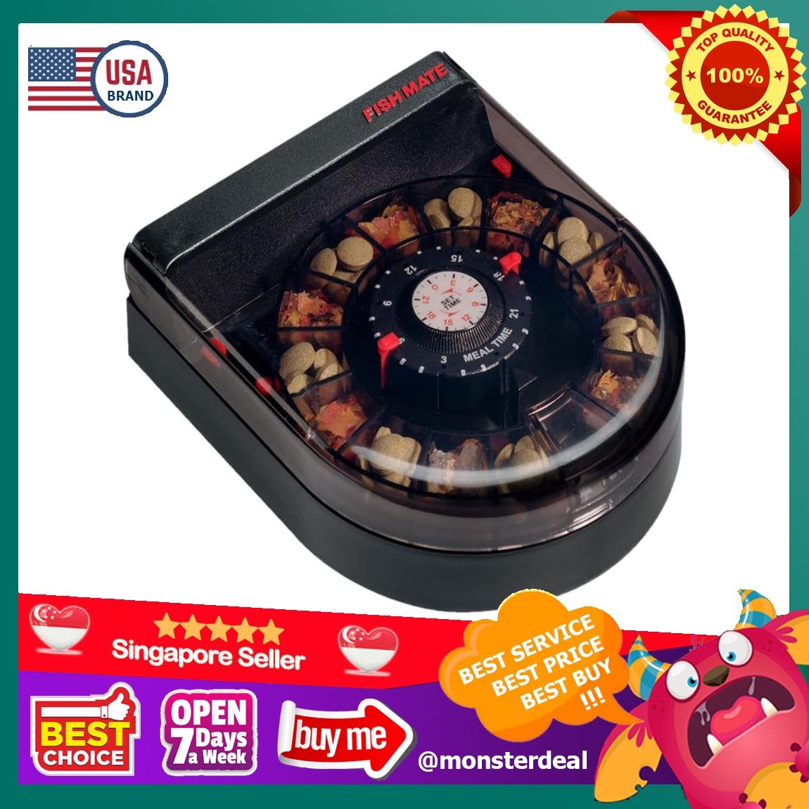 Fish Mate F14 Aquarium Fish Feeder Multi