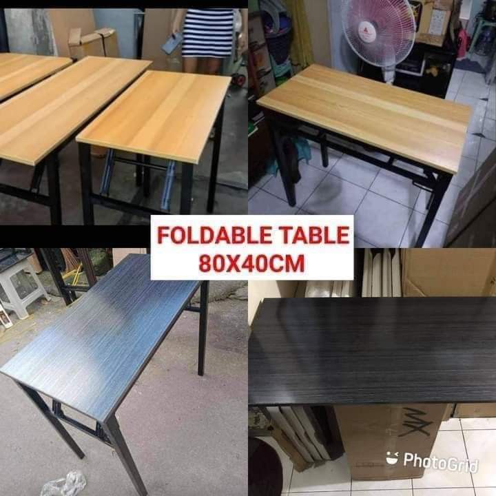 Folding Computer Table (Category: Tables & Sets) located in Manila. Submitted by redonlineshop (Listing ID 1246190060, Image 3). Description: FOLDING COMPUTER TABLE ✅80x40x70 ₱950 🎨 Marble white / black ₱1050 🎨 Yellow / black ✅100x50x70 ₱1050 🎨marble white 🎨marble blk ✅100x60x70 ₱1100 🎨Yellow 🎨Black ✅120x40x70 ₱1000 🎨Maple (2design) 🎨 Marble black 🎨Marble white 🎨Alta black ₱1150 🎨Yellow 🎨Black ✅120x60x70 ₱1150 🎨Marble white 🎨Marble 