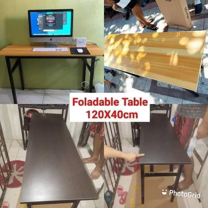 Folding Computer Table (Category: Tables & Sets) located in Manila. Submitted by redonlineshop (Listing ID 1246190060, Image 2). Description: FOLDING COMPUTER TABLE ✅80x40x70 ₱950 🎨 Marble white / black ₱1050 🎨 Yellow / black ✅100x50x70 ₱1050 🎨marble white 🎨marble blk ✅100x60x70 ₱1100 🎨Yellow 🎨Black ✅120x40x70 ₱1000 🎨Maple (2design) 🎨 Marble black 🎨Marble white 🎨Alta black ₱1150 🎨Yellow 🎨Black ✅120x60x70 ₱1150 🎨Marble white 🎨Marble 