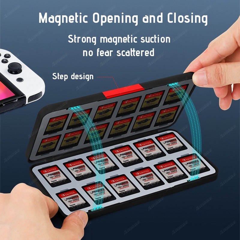 For Nintendo Switch Game Card Case Magnetic Protection Cover Switch ...