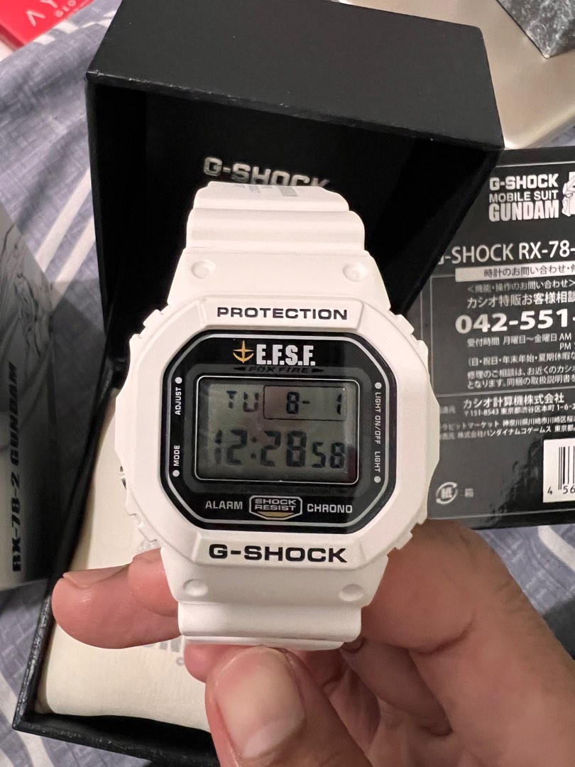 G- Shock Rx-78-2 Gundam, Men'S Fashion, Watches & Accessories, Watches On  Carousell