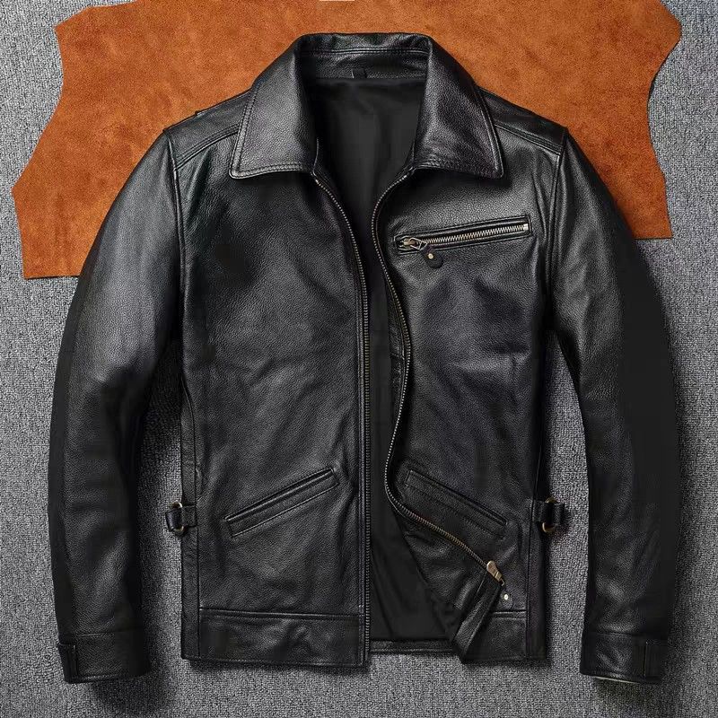 Pure leather coat new arrivals