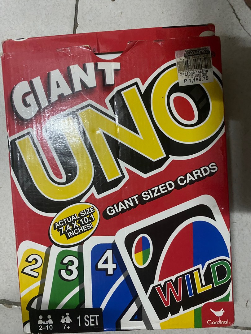 GIANT UNO CARD, Hobbies & Toys, Toys & Games on Carousell