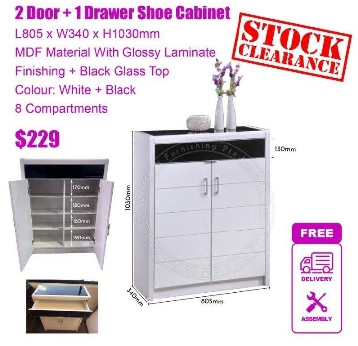 Glass Top Shoe Furniture & Home Living, Furniture, Shelves