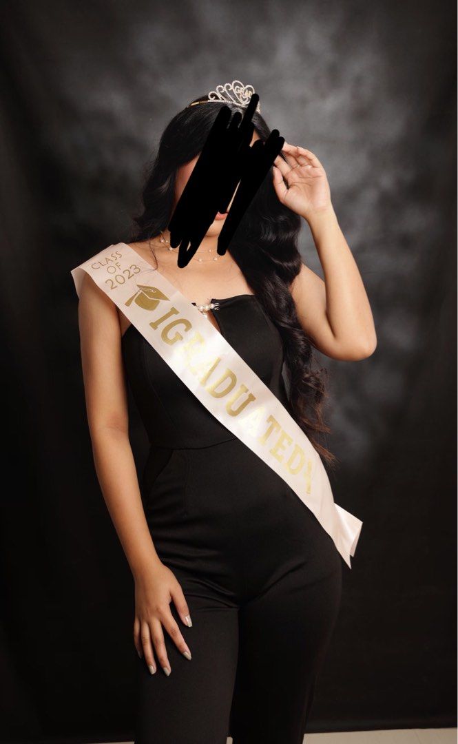 Graduation sash light pink (Category: Charms) located in Munoz. Submitted by heydeclutterwithmee (Listing ID 1241359384, Image 3). Description: Ay beh magpa send ka sakin ng ww apaka bongga!!.