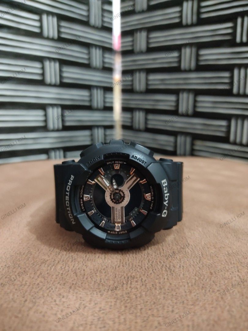 Baby g black and rose gold sales