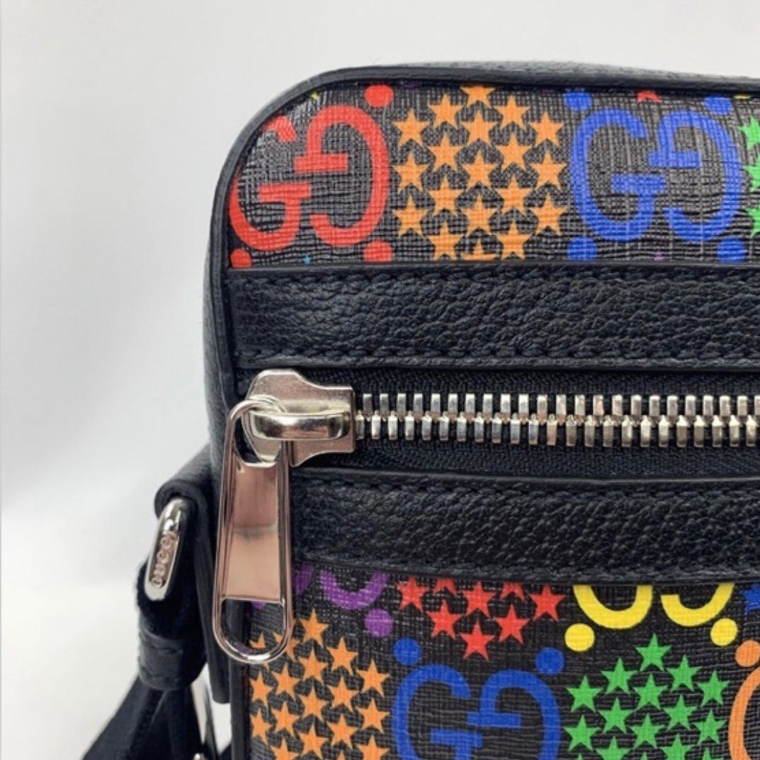 Gucci GG Supreme Psychedelic messenger bag Rainbow Black