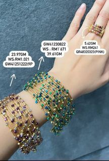 HABIB PURPLE GOLD BRACELET AND RING 916