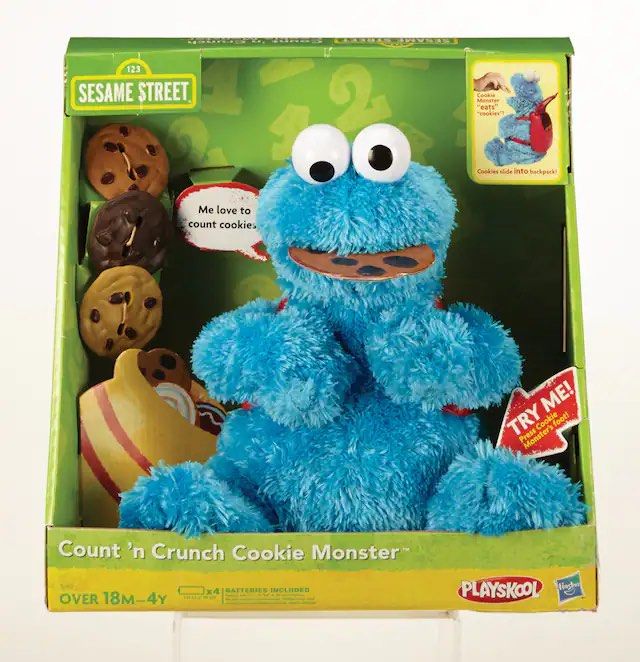 Sesame street count and 2025 crunch cookie monster plush