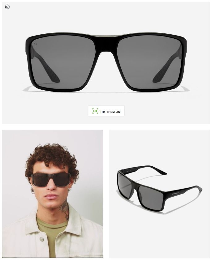 HAWKERS POLARIZED Black Dark EDGE Sunglasses for Men and Women | Unisex |  UV400 Protection | Designed in Spain 
