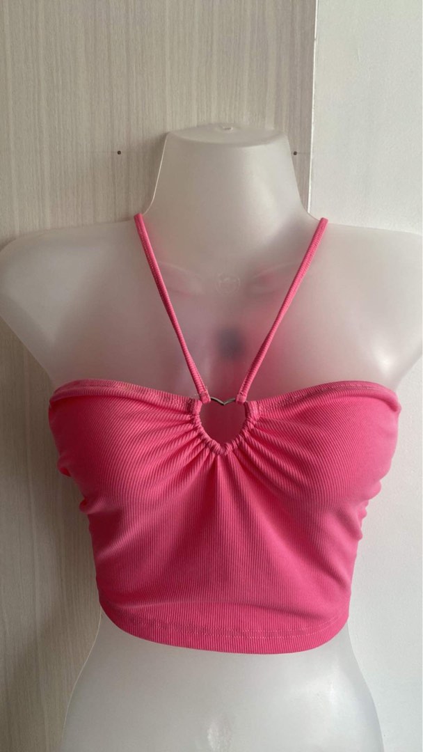 Heart Pink String Top on Carousell