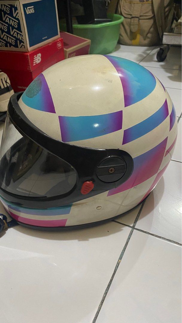 Helm full face vintage KJP Aksesoris Mobil di Carousell