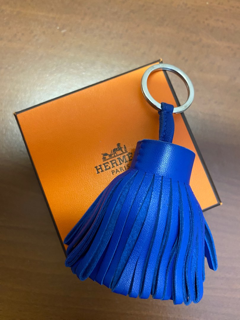 Hermes tassel keychain sales