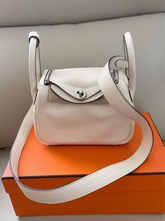 Hermes Mini Lindy Swift 3Q Rose Sakura SHW Stamp U