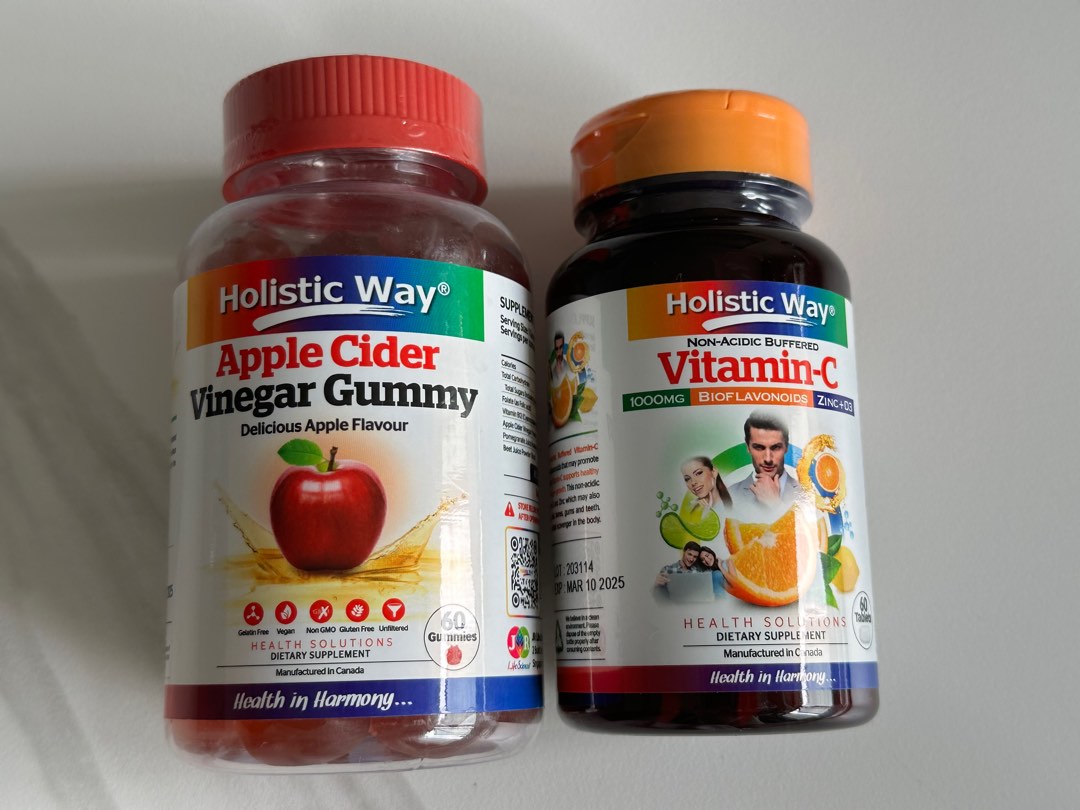 HOLISTIC WAY VITAMIN C APPLE CIDER VINEGAR GUMMY SUPPLEMENTS, Health