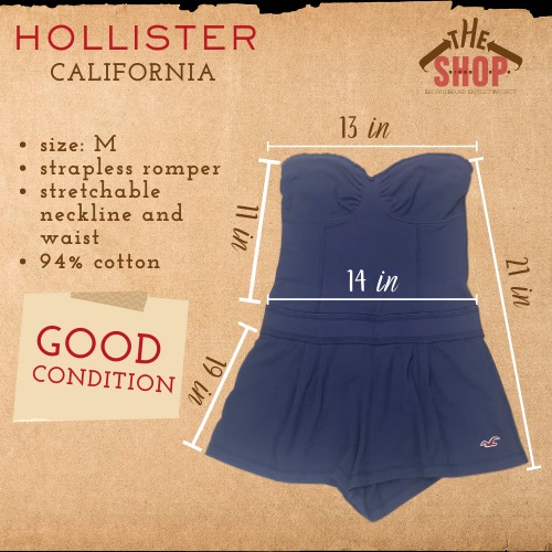 Hollister Navy Blue Strapless Romper Women s Fashion Dresses