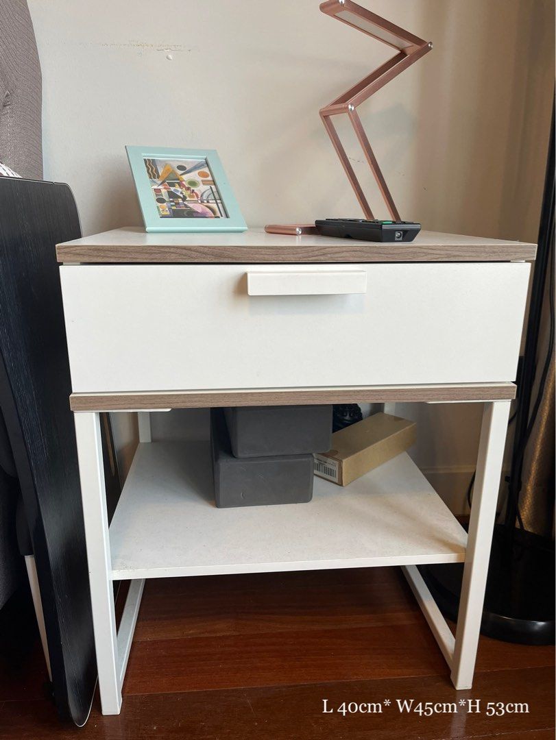 IKEA Bedside tablewhite, Furniture & Home Living, Furniture, Tables