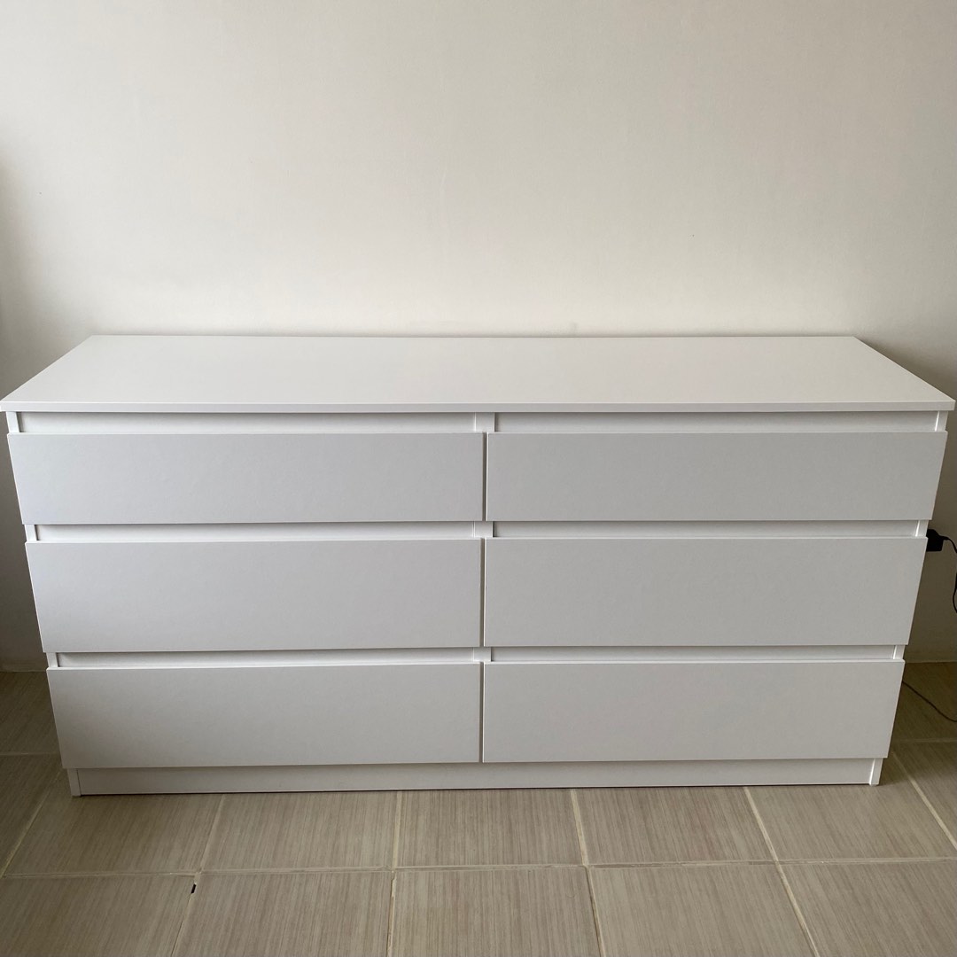 Ikea Kullen 6drawer Dresser (White) on Carousell