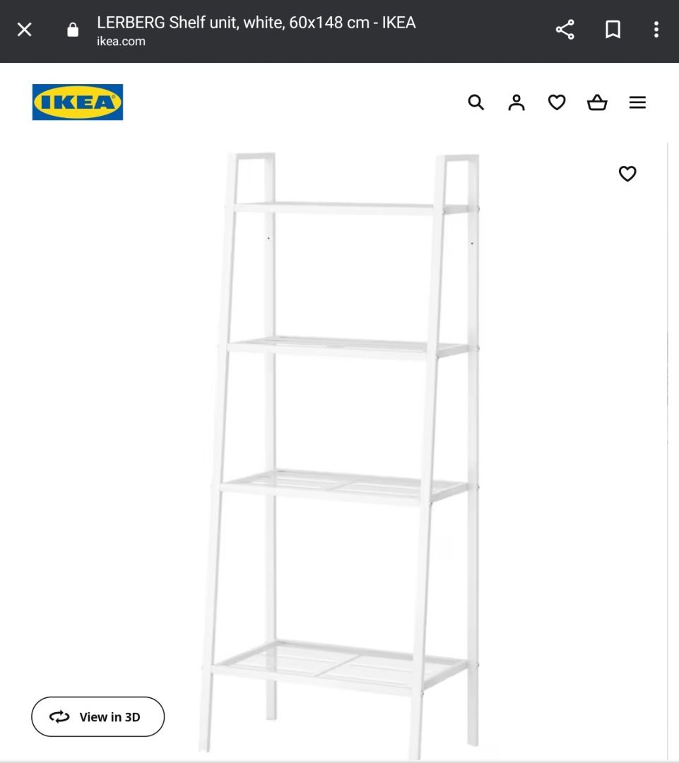 Ikea Lerger Shelf Rack (book shelves, organizer, rack,