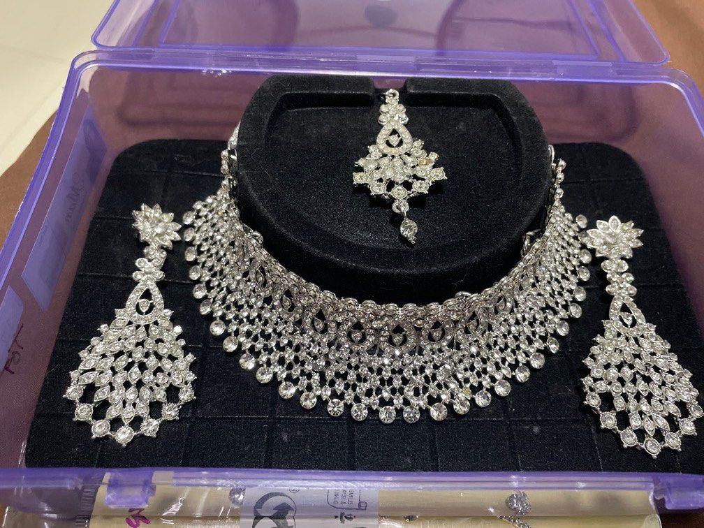 White stone bridal outlet jewelry sets