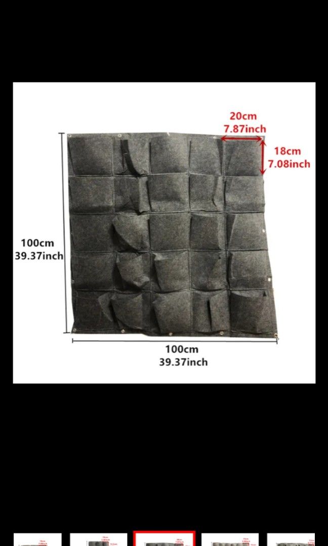 Indoor wall mounted, vertical garden planter 25 grid, Furniture & Home ...
