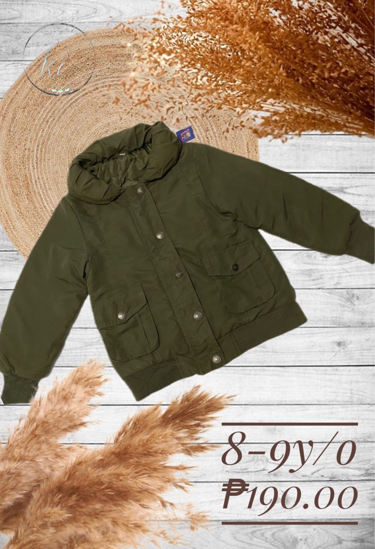 Boys army shop green jacket