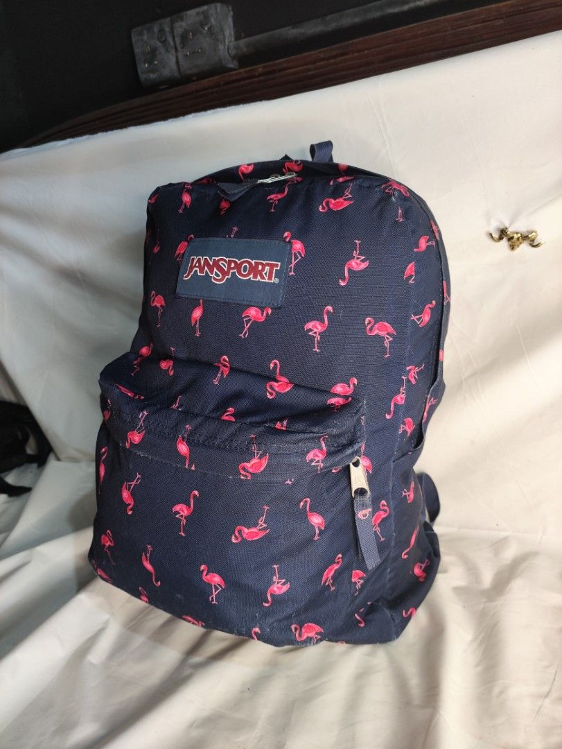 JanSport Monogram Flamingo Zip Keras Women s Fashion Bags
