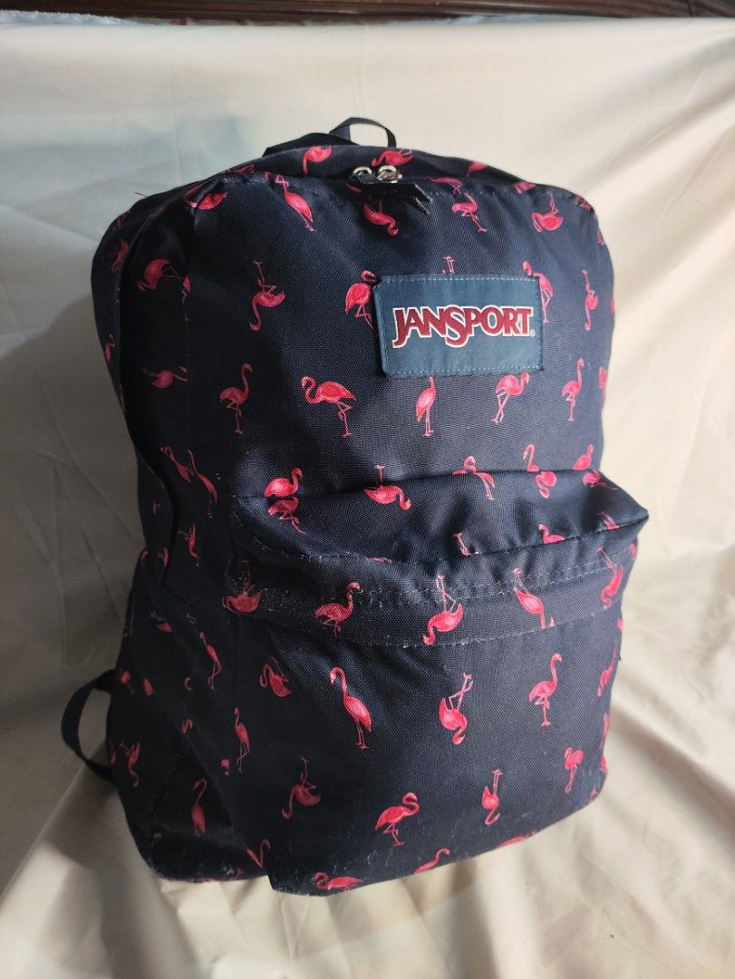 JanSport Monogram Flamingo Zip Keras Women s Fashion Bags