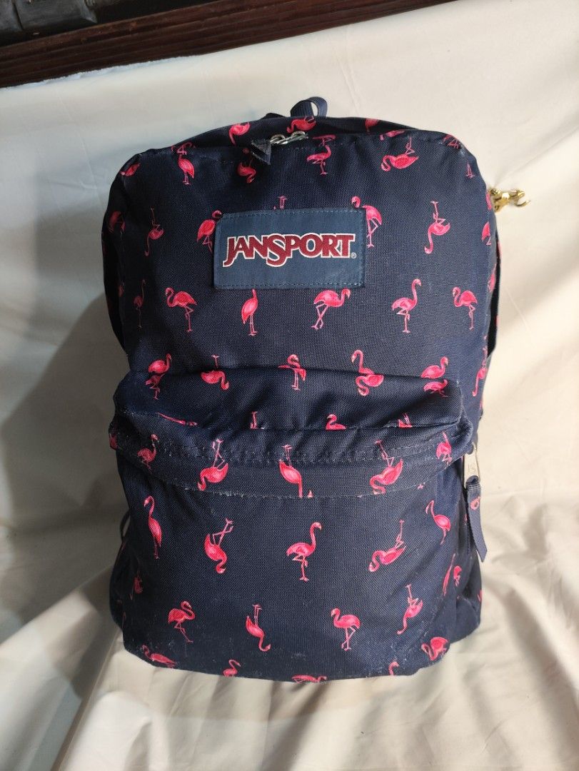JanSport Monogram Flamingo Zip Keras Women s Fashion Bags